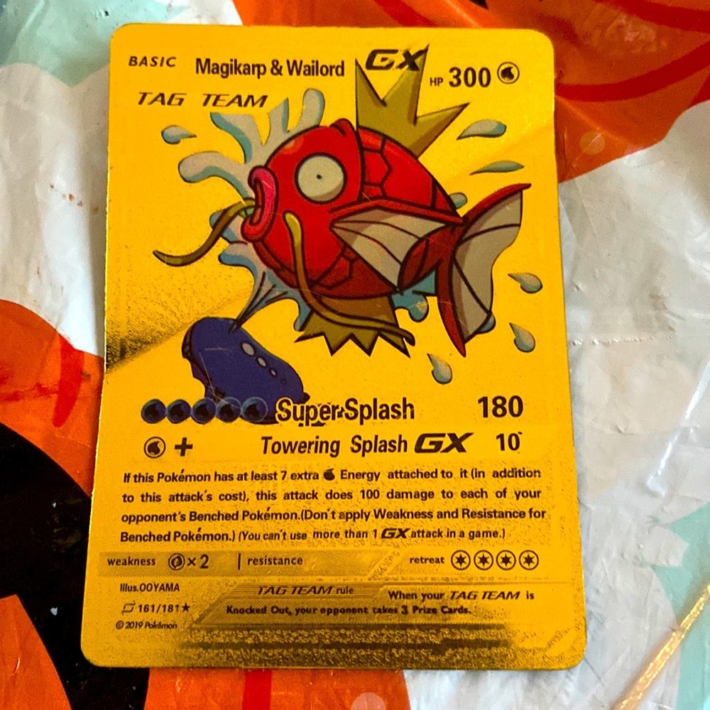This card is an rare card but is slightly bent but has an hp of 300